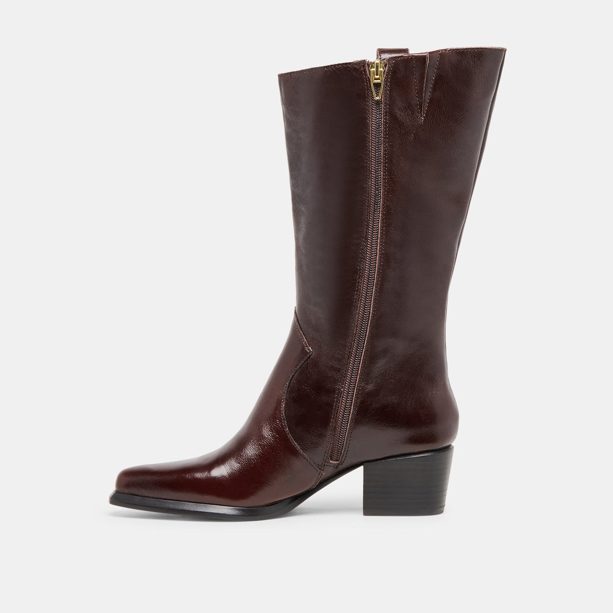 Vern Chocolate Leather Wide Calf Boots | Dolce Vita Featured