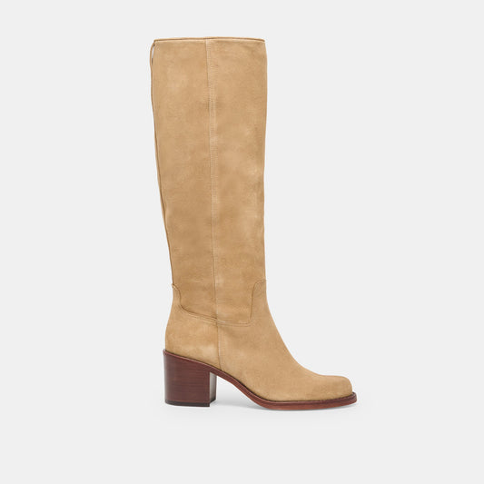 Lucyle Wide Calf Dk Taupe Suede Boots | Dolce Vita Sale