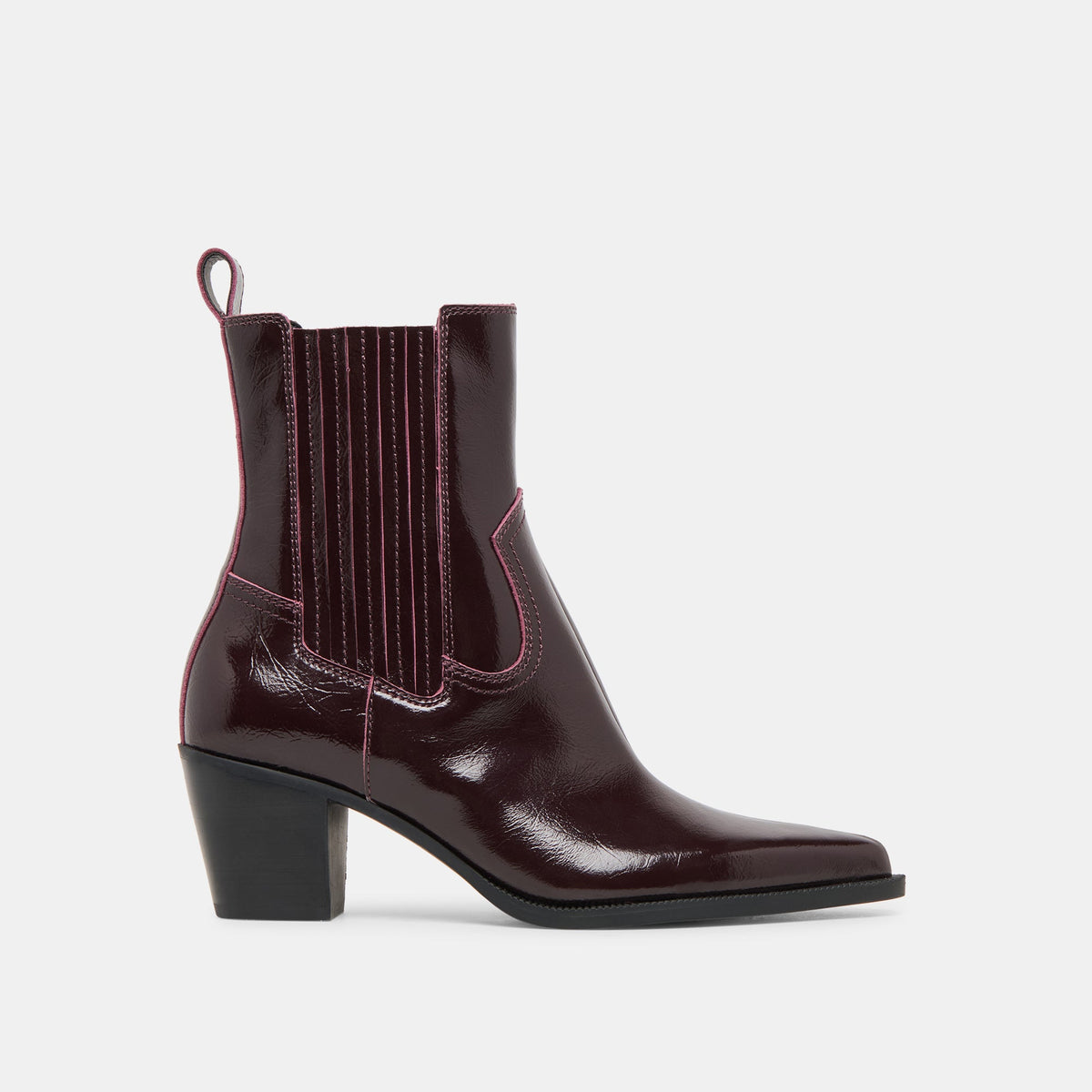 Slim Mulberry Crinkle Patent Booties | Dolce Vita Smart Buy