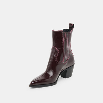 Slim Mulberry Crinkle Patent Booties | Dolce Vita Smart Buy