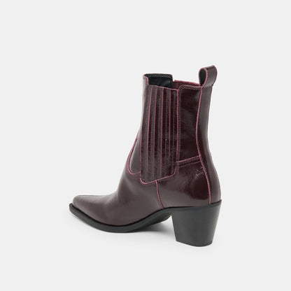 Slim Mulberry Crinkle Patent Booties | Dolce Vita Smart Buy