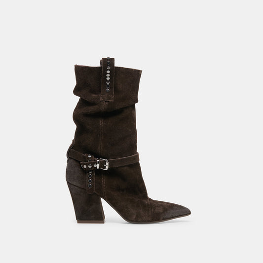 Morla Dk Brown Suede Boots | Dolce Vita Signature
