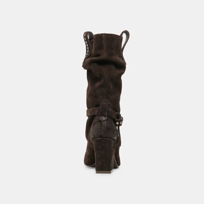 Morla Dk Brown Suede Boots | Dolce Vita Signature