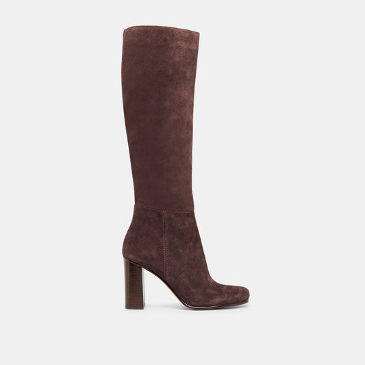 Hudsin Mahogany Suede Boots | Dolce Vita Signature