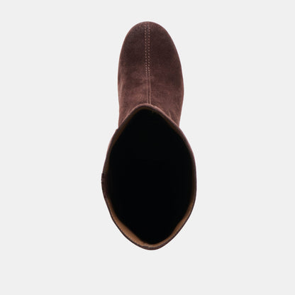 Hudsin Mahogany Suede Boots | Dolce Vita Signature
