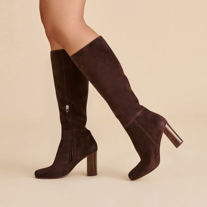 Hudsin Mahogany Suede Boots | Dolce Vita Signature