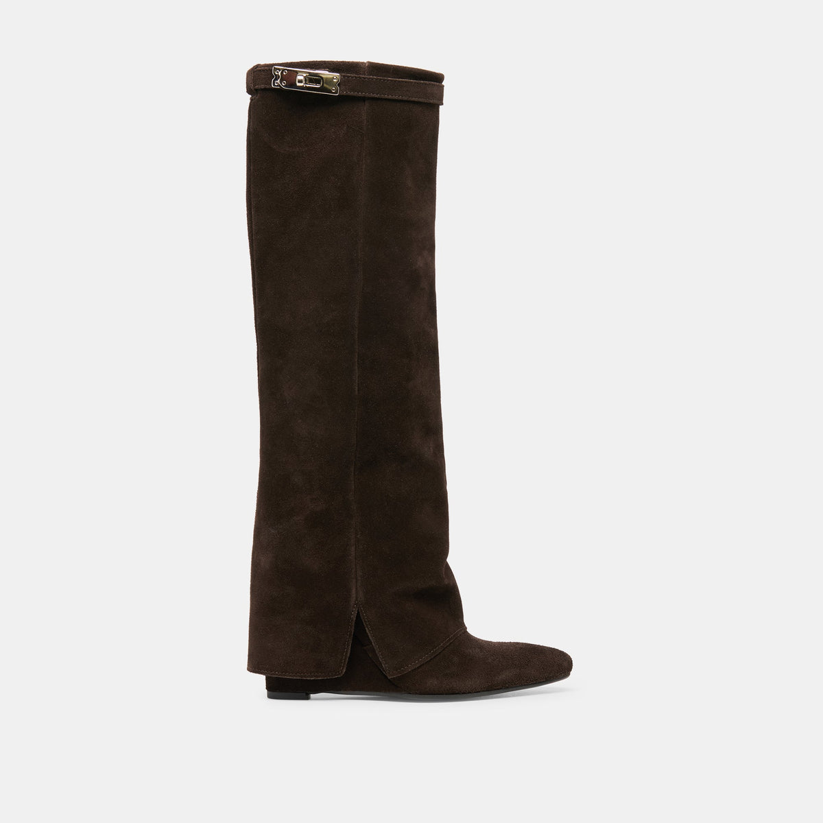 Aggy Dk Brown Suede Boots | Dolce Vita Essential
