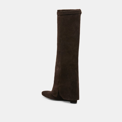 Aggy Dk Brown Suede Boots | Dolce Vita Essential