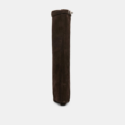 Aggy Dk Brown Suede Boots | Dolce Vita Essential