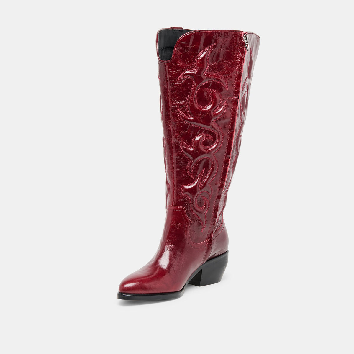 Mirla Oxblood Leather Extra Wide Calf Boots | Dolce Vita Signature