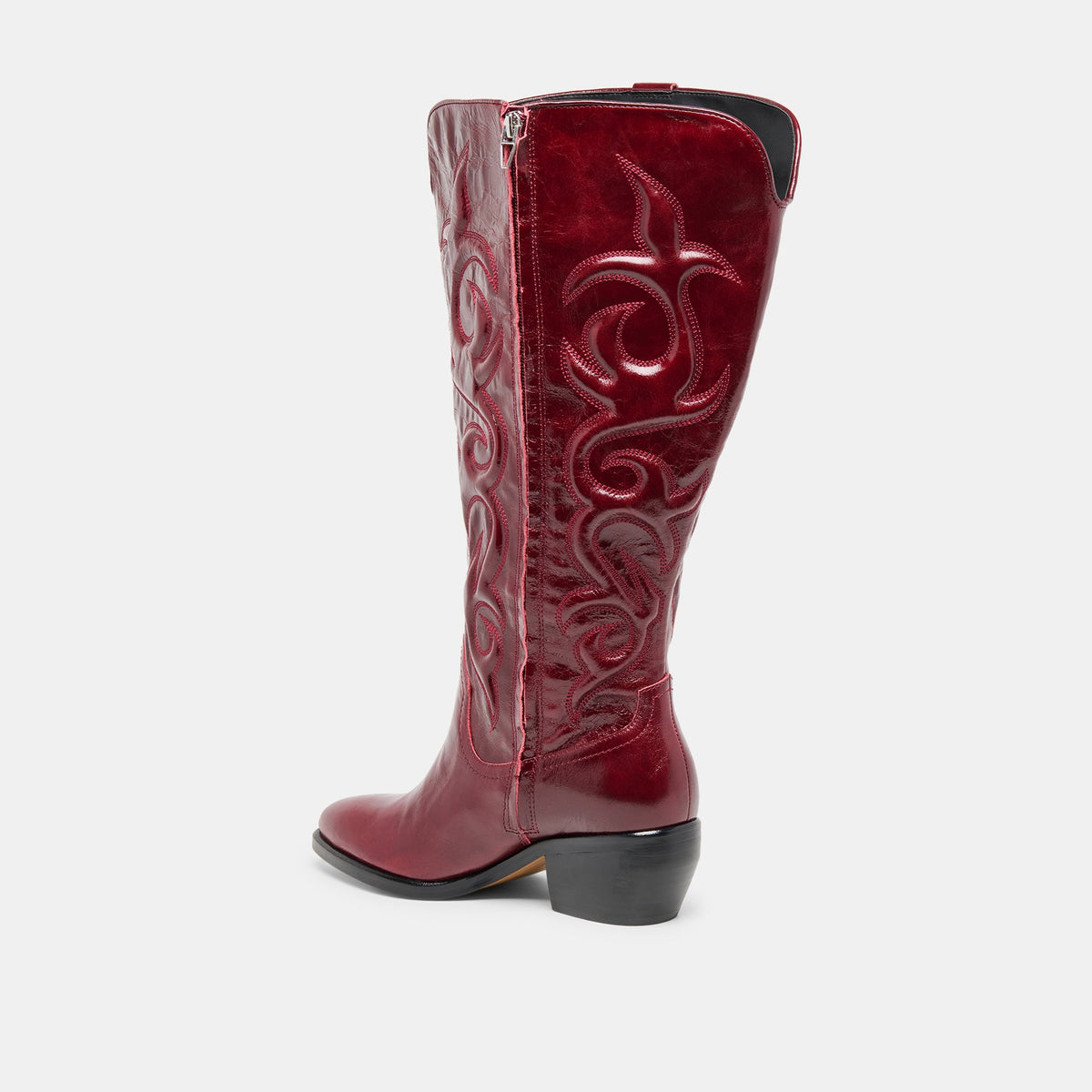 Mirla Oxblood Leather Extra Wide Calf Boots | Dolce Vita Signature