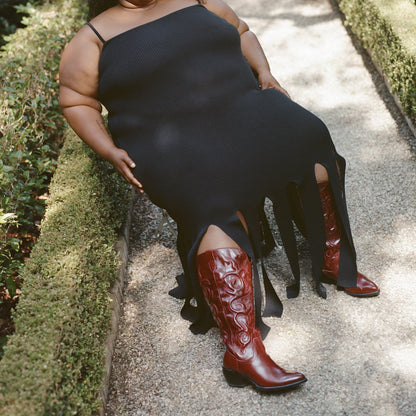Mirla Oxblood Leather Extra Wide Calf Boots | Dolce Vita Signature