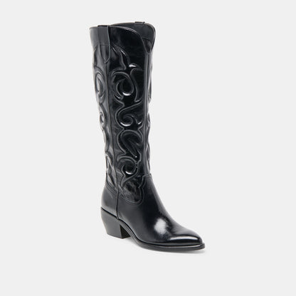 Mirla Black Leather Boots | Dolce Vita Latest