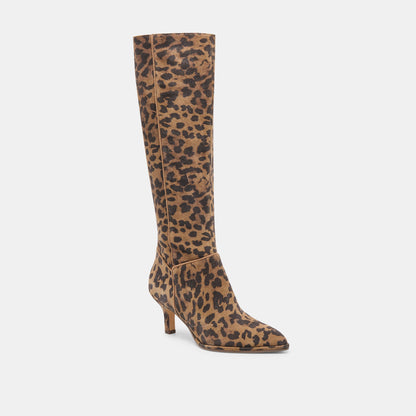 Aldy Brown Leopard Printed Suede Boots | Dolce Vita Trending