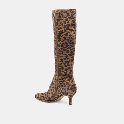 Aldy Brown Leopard Printed Suede Boots | Dolce Vita Trending