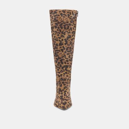 Aldy Brown Leopard Printed Suede Boots | Dolce Vita Trending