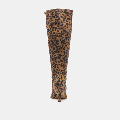 Aldy Brown Leopard Printed Suede Boots | Dolce Vita Trending