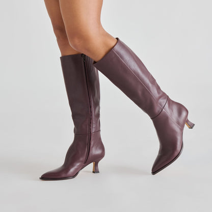 Auggie Wine Leather Boots | Dolce Vita Discount