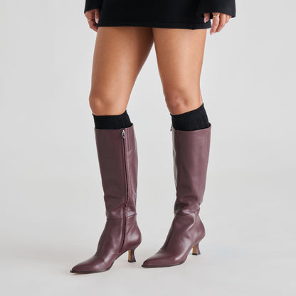 Auggie Wine Leather Boots | Dolce Vita Discount