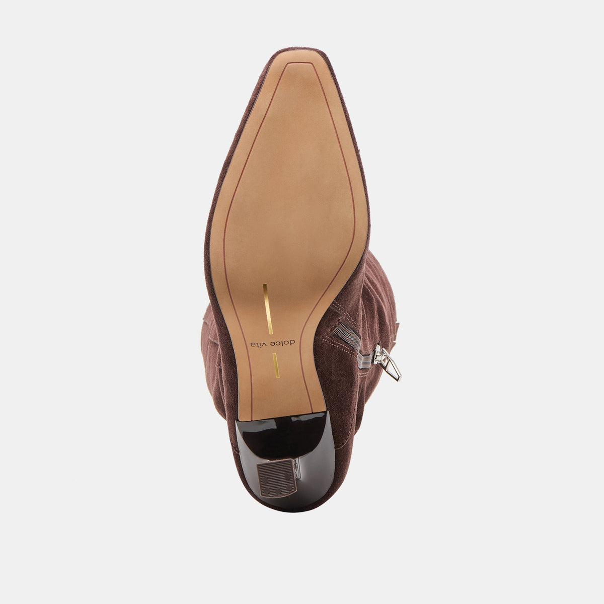 Lousa Mahogany Suede Wide Calf Boots | Dolce Vita New