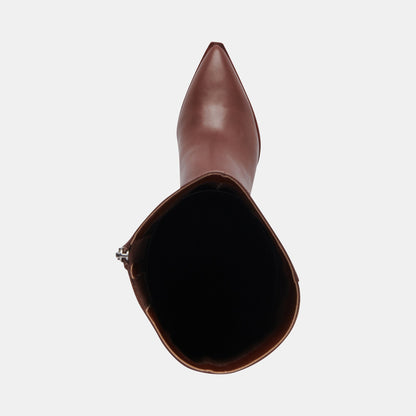 Auggie Chocolate Leather Narrow Calf Boots | Dolce Vita Customer Favorite