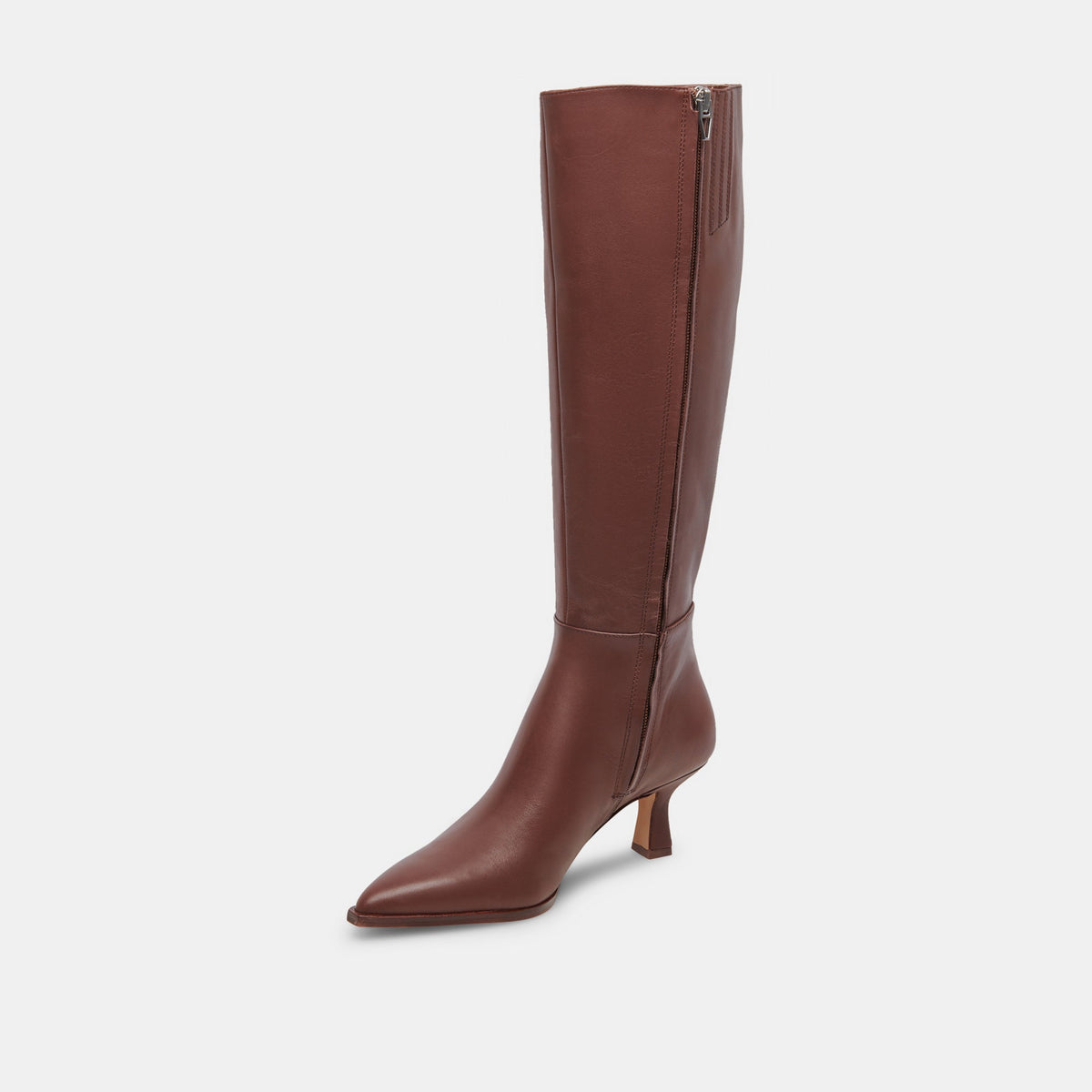 Auggie Chocolate Leather Narrow Calf Boots | Dolce Vita Customer Favorite