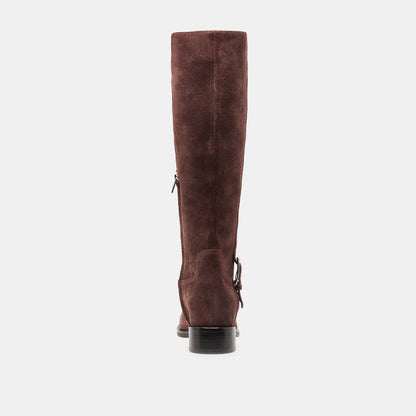 Kilian H2O Waterproof Mahogany Suede Wide Calf Boots | Dolce Vita Value