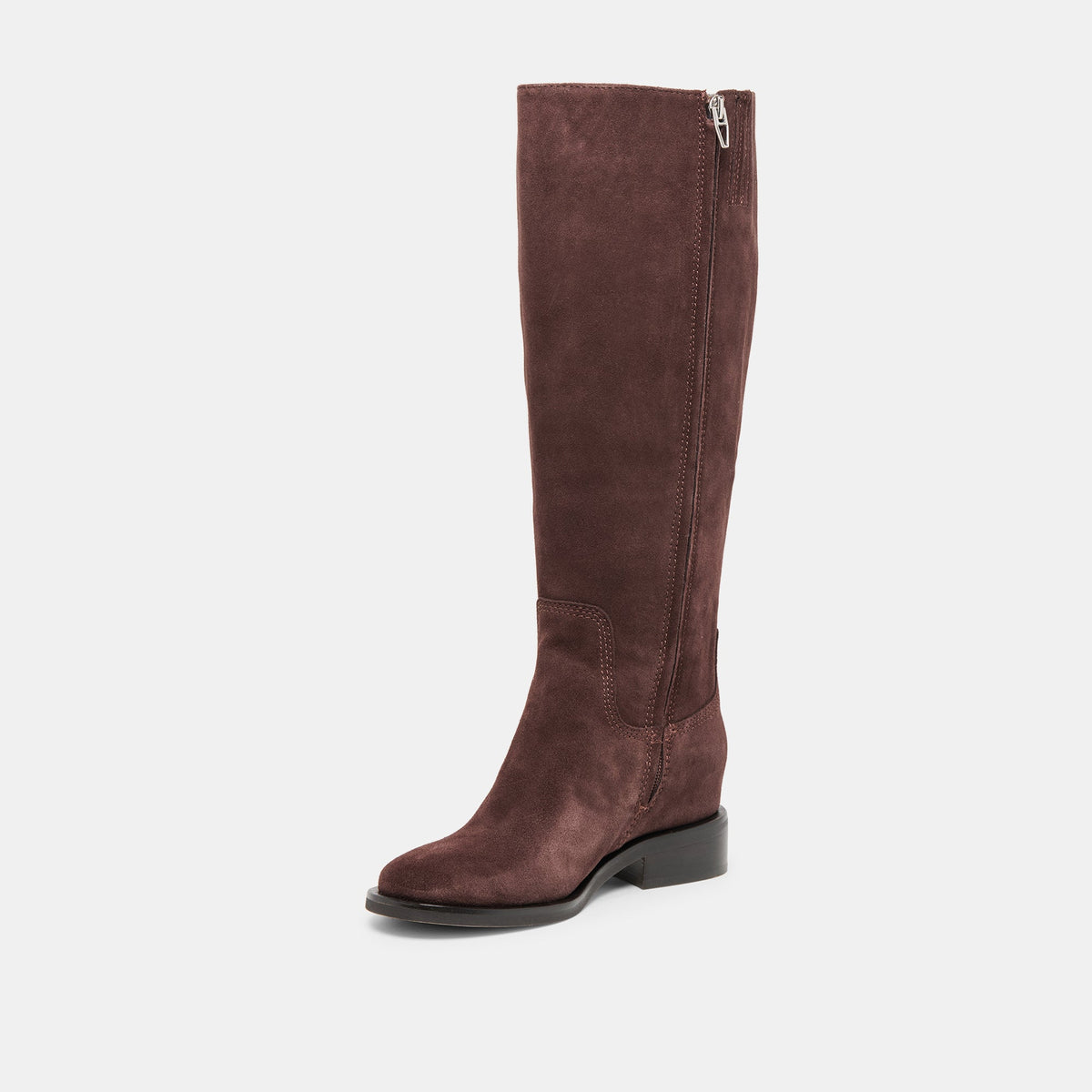 Kilian H2O Waterproof Mahogany Suede Wide Calf Boots | Dolce Vita Value