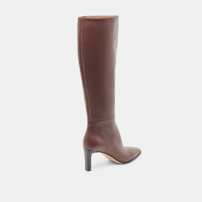 Emmi Chocolate Leather Boots | Dolce Vita New