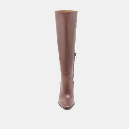 Emmi Chocolate Leather Boots | Dolce Vita New
