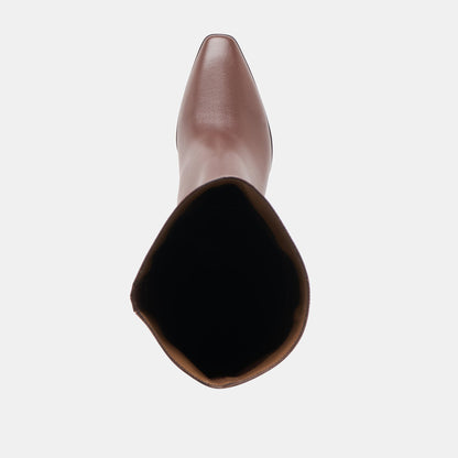 Emmi Chocolate Leather Boots | Dolce Vita New
