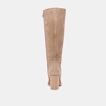 FYNN Wide Calf Boots Truffle Suede | Truffle Suede Knee-High Boots
 – Dolce Vita | Dolce Vita Hot Sale