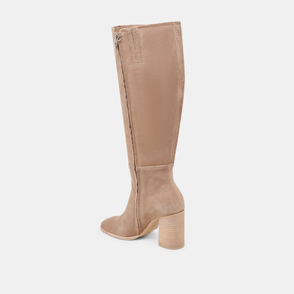FYNN Wide Calf Boots Truffle Suede | Truffle Suede Knee-High Boots
 – Dolce Vita | Dolce Vita Hot Sale