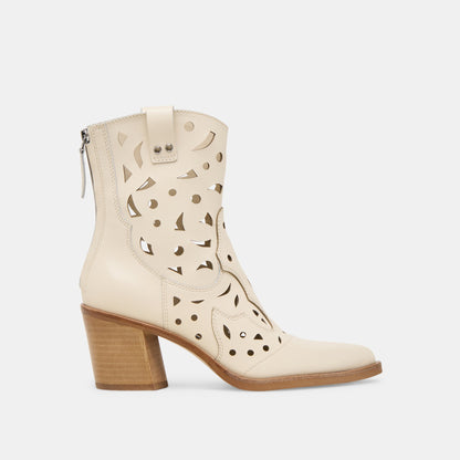 Zenobi Off White Leather Booties | Dolce Vita New