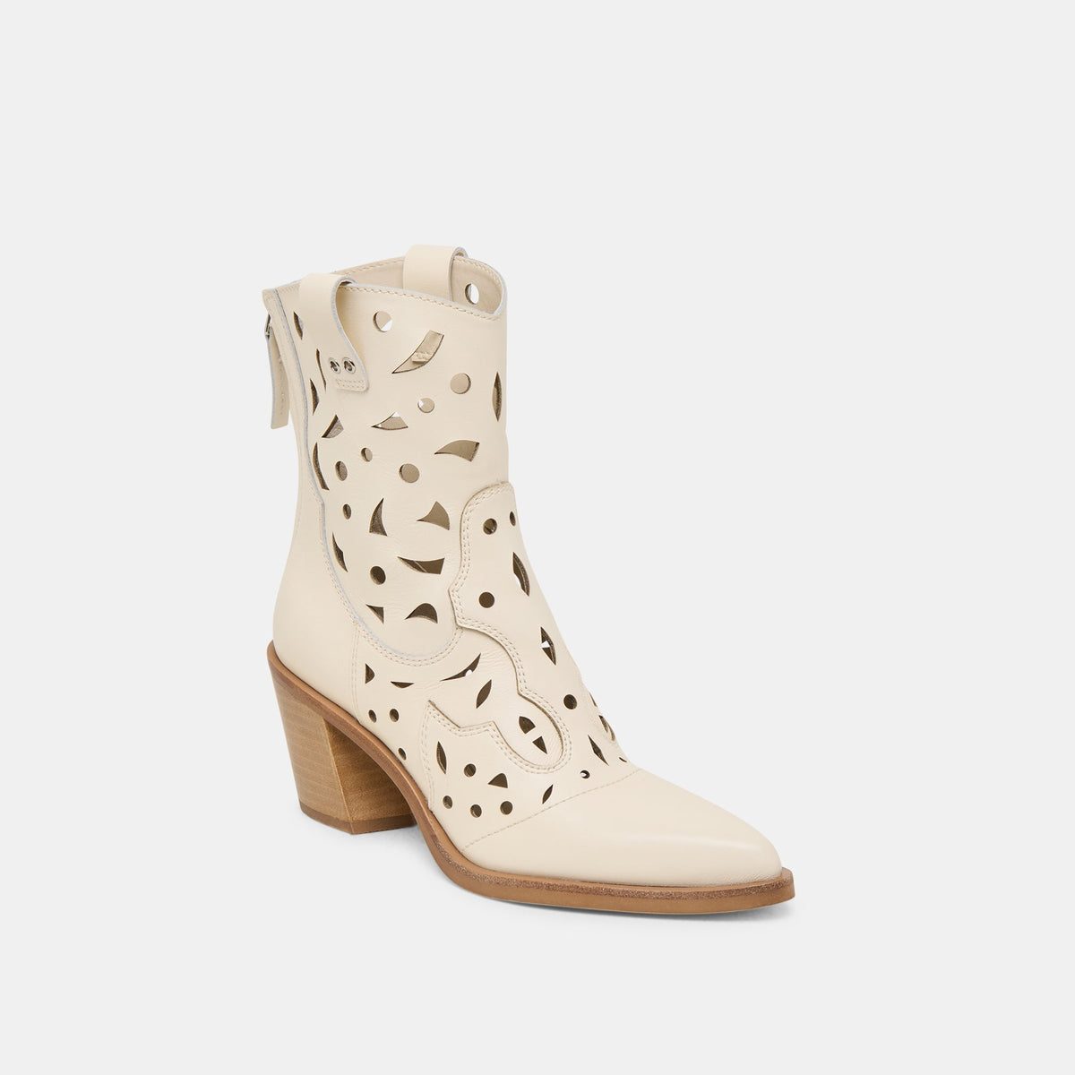 Zenobi Off White Leather Booties | Dolce Vita New