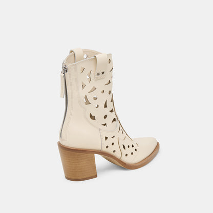 Zenobi Off White Leather Booties | Dolce Vita New