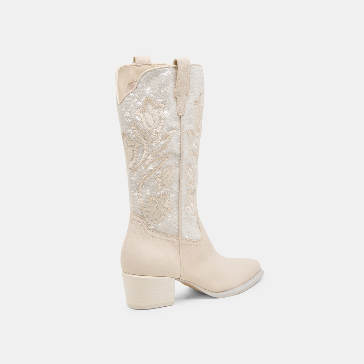 Vorah Pearl Creme Sequin Boots | Dolce Vita Great Value