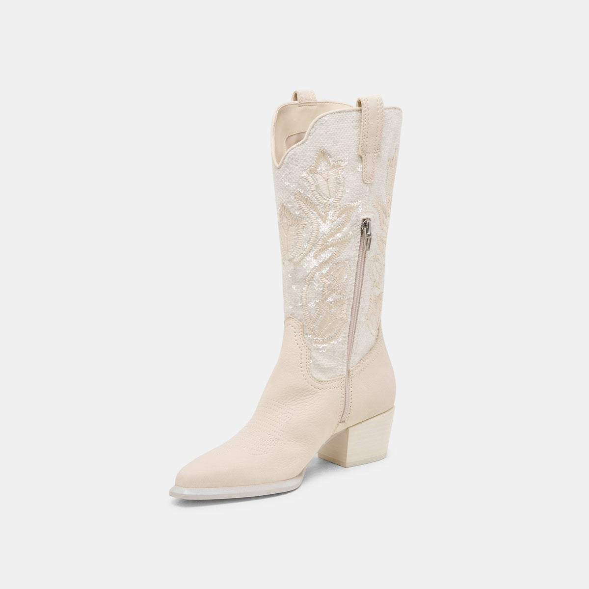 Vorah Pearl Creme Sequin Boots | Dolce Vita Great Value