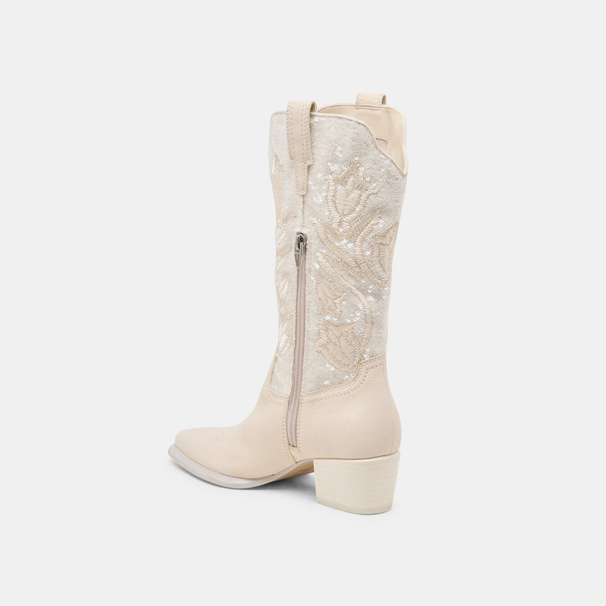 Vorah Pearl Creme Sequin Boots | Dolce Vita Great Value