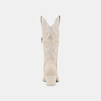Vorah Pearl Creme Sequin Boots | Dolce Vita Great Value