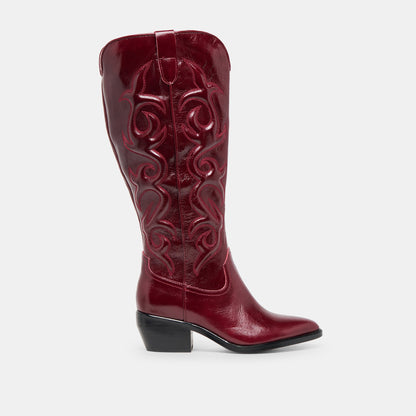Mirla Oxblood Leather Wide Calf Boots | Dolce Vita Special Offer