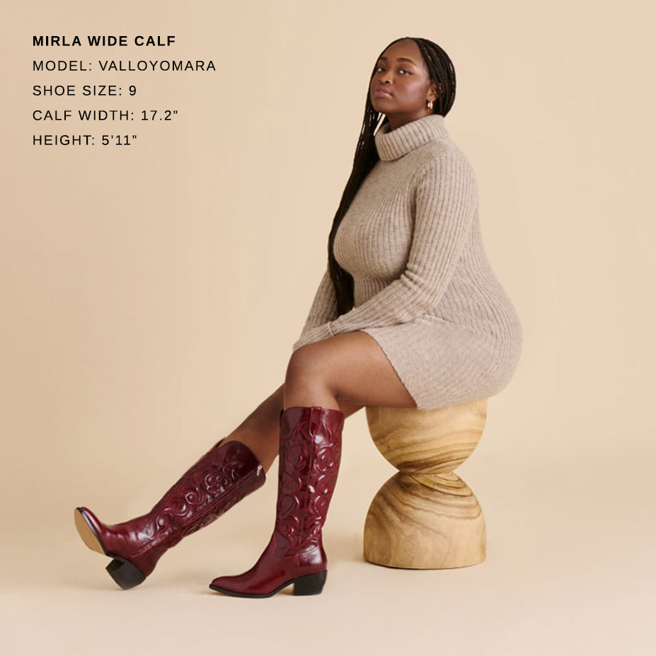 Mirla Oxblood Leather Wide Calf Boots | Dolce Vita Special Offer