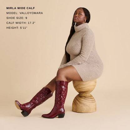 Mirla Oxblood Leather Wide Calf Boots | Dolce Vita Special Offer