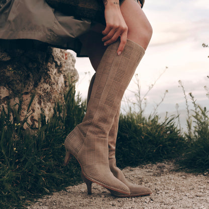 Aldy Herringbone Printed Suede Boots | Dolce Vita Smart Buy