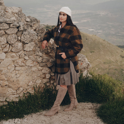 Aldy Herringbone Printed Suede Boots | Dolce Vita Smart Buy