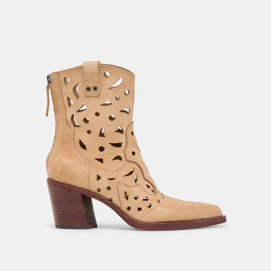 Zenobi Camel Distressed Leather Booties | Dolce Vita Popular
