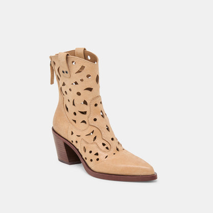 Zenobi Camel Distressed Leather Booties | Dolce Vita Popular