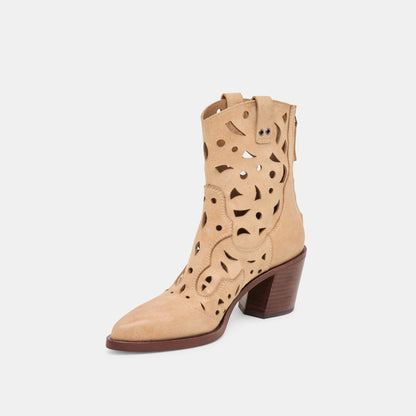 Zenobi Camel Distressed Leather Booties | Dolce Vita Popular