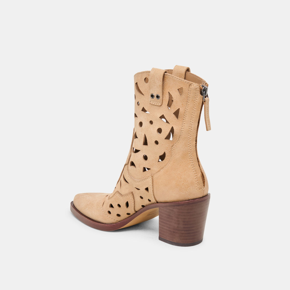 Zenobi Camel Distressed Leather Booties | Dolce Vita Popular