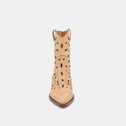 Zenobi Camel Distressed Leather Booties | Dolce Vita Popular